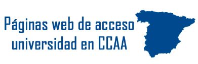 Páginas web de acceso universidad en CCAA