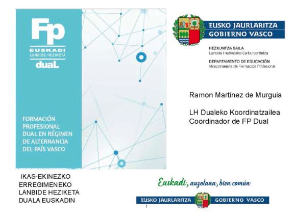 Estado actual de la dual en Euskadi