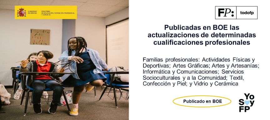 Nueva publicación en BOE de actualización de determinadas cualificaciones profesionales