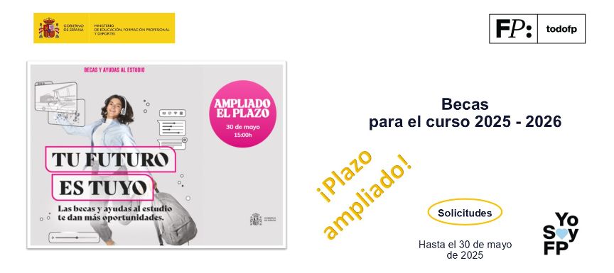 Ampliado hasta el 30 de mayo el plazo para solicitar las becas del curso 2025-2026