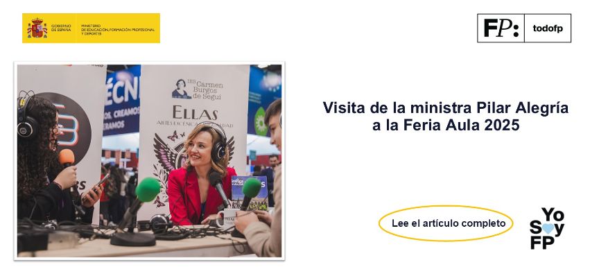 La ministra Pilar Alegría visita la Feria AULA 2025