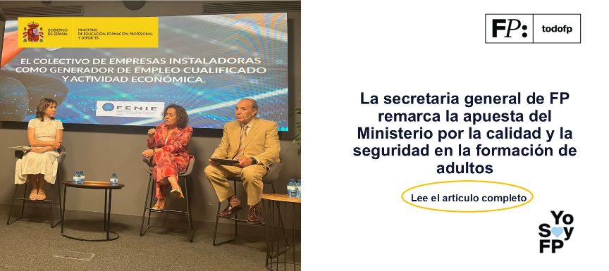 La secretaria general de FP remarca la apuesta del Ministerio por la calidad y la seguridad en la formación de los alumnos