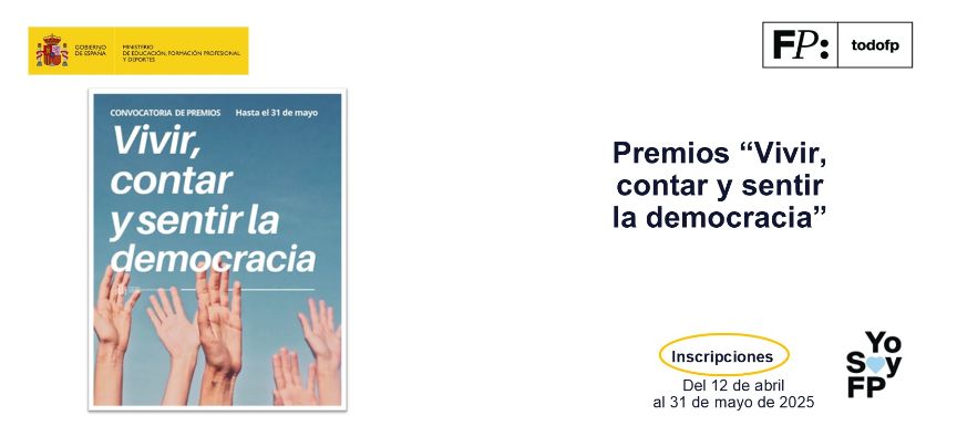 El Ministerio de Educación convoca los premios 'Vivir, contar y sentir la democracia'