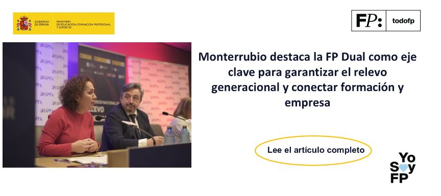 Monterrubio destaca la FP Dual como eje clave para garantizar el relevo generacional y conectar formación y empresa