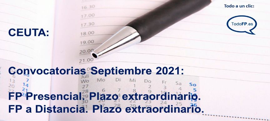 Ceuta: Abierto el plazo de solicitudes de acceso a ciclos formativos en periodo extraordinario. Del 1 al 9 de septiembre