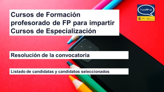 Cursos de Formación del profesorado de FP para impartir Cursos de Especialización.
