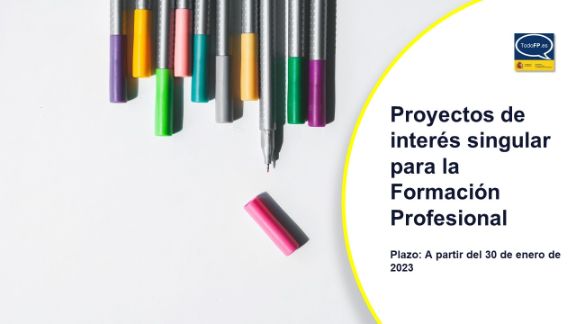 Convocatoria de proyectos de interés singular para la Formación Profesional