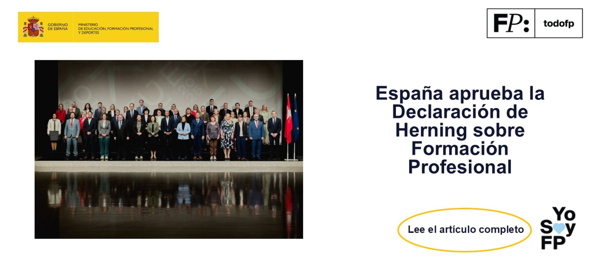 España aprueba la Declaración de Herning sobre Formación Profesional