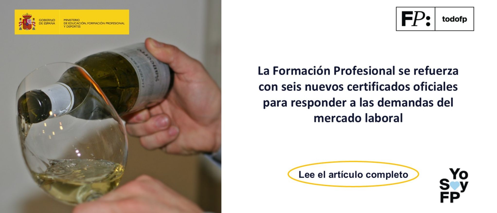La Formación Profesional se refuerza con seis nuevos certificados oficiales para responder a las demandas del mercado laboral