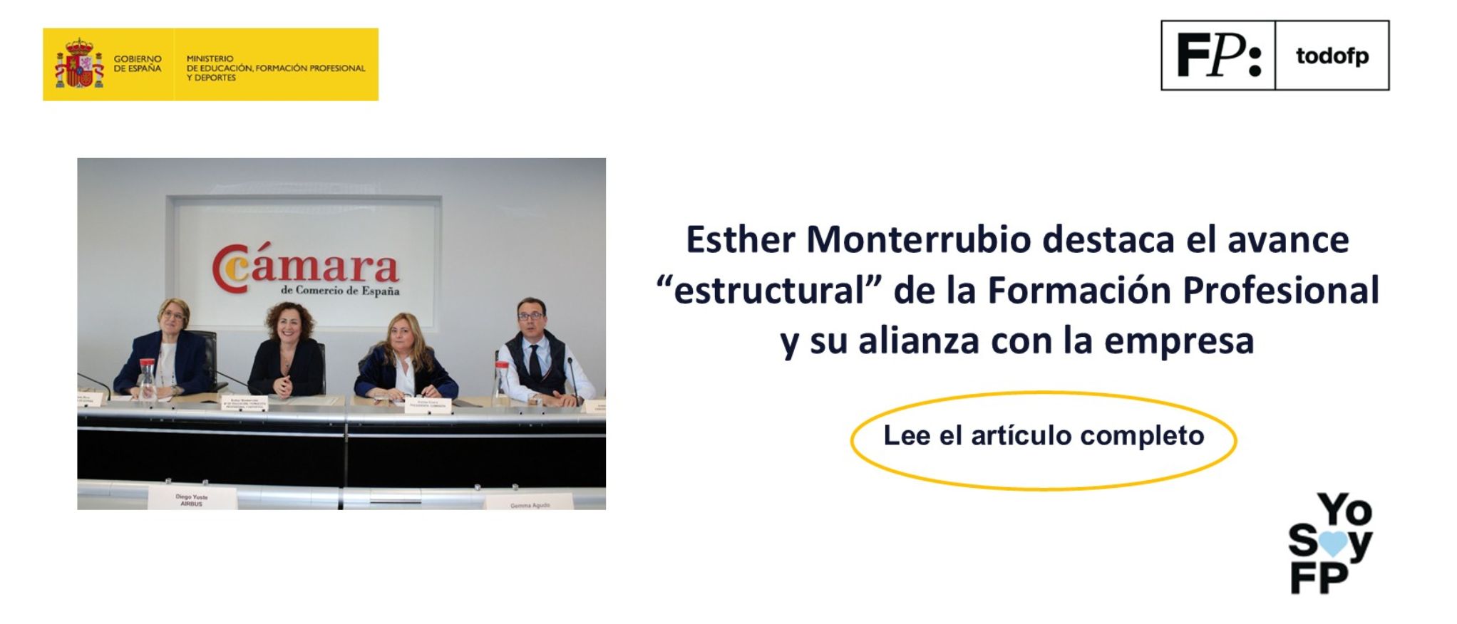 Esther Monterrubio destaca el avance “estructural” de la Formación Profesional y su alianza con la empresa