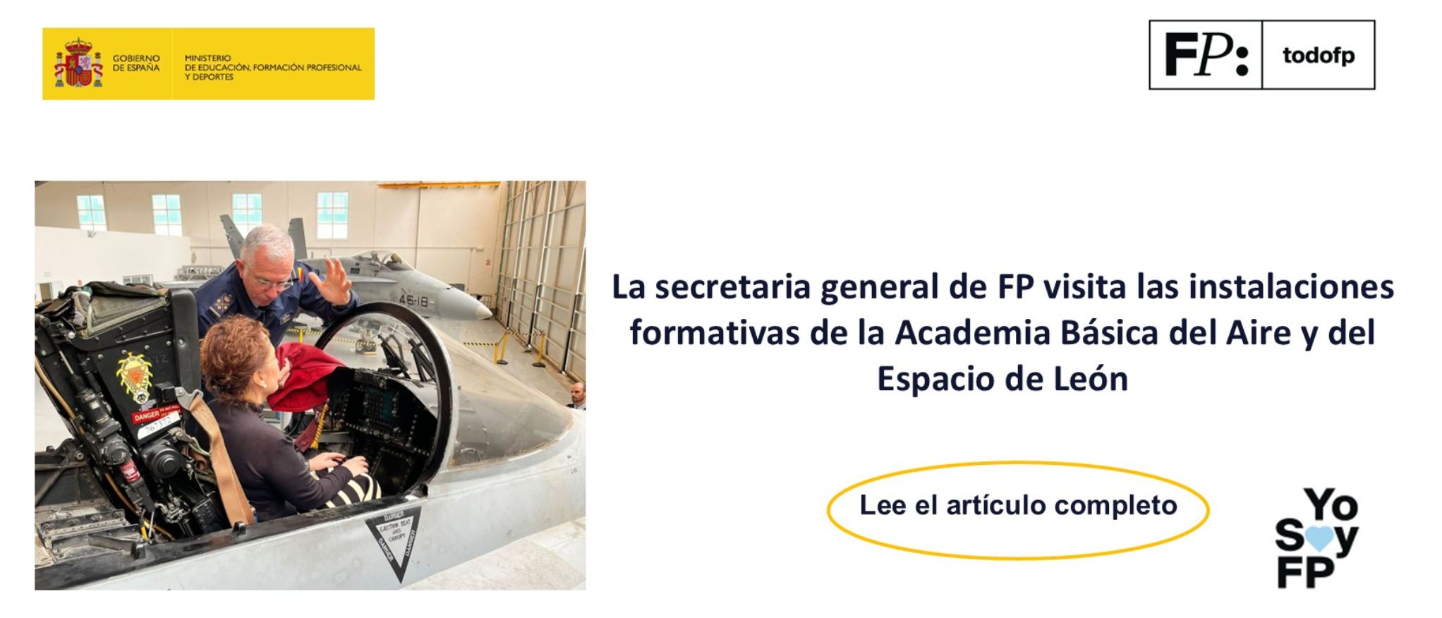 La secretaria general de FP visita las instalaciones formativas de la Academia Básica del Aire y del Espacio de León