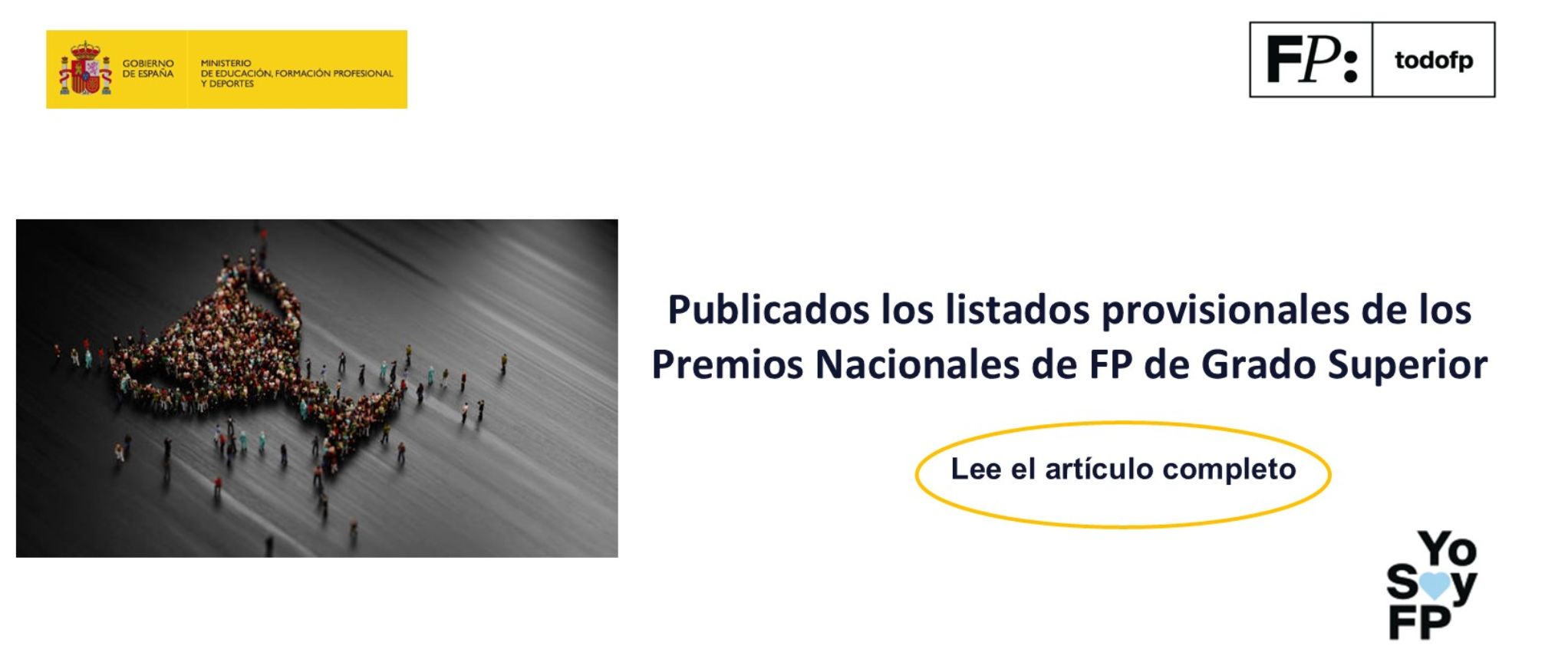 Publicados los listados provisionales de los Premios Nacionales de FP de Grado Superior