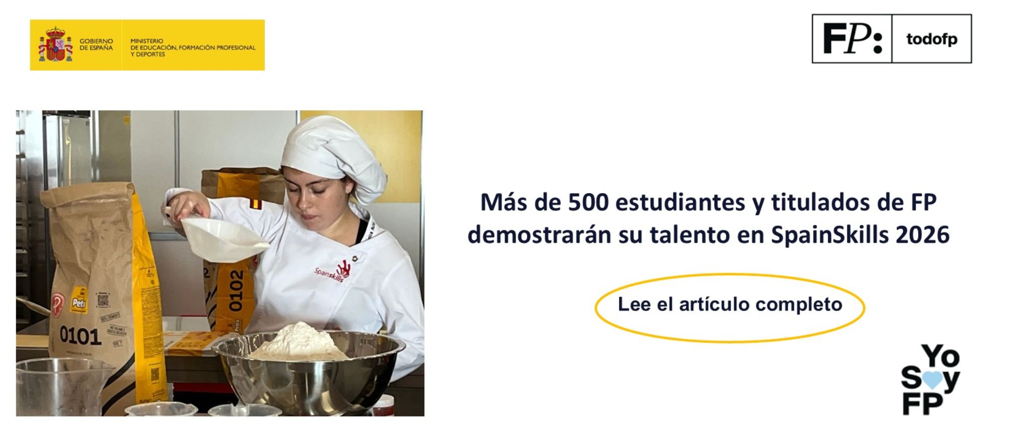 Más de 500 estudiantes y titulados de FP demostrarán su talento en SpainSkills 2026