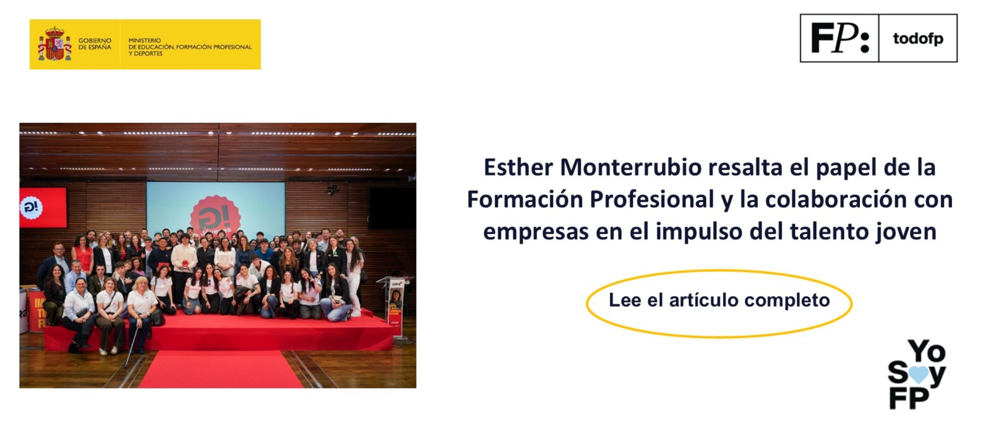 Esther Monterrubio resalta el papel de la Formación Profesional y la colaboración con empresas en el impulso del talento joven