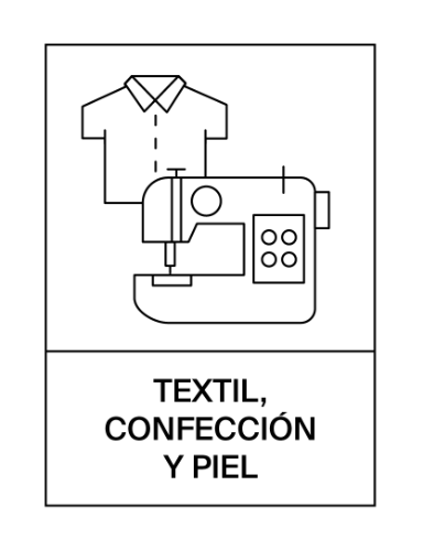 Icono familia profesional Textil, Confección y Piel