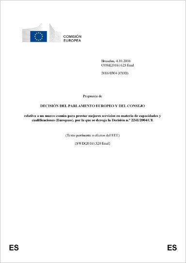 Nuevo marco Europass . Decisión del Parlamento Europeo y del Consejo