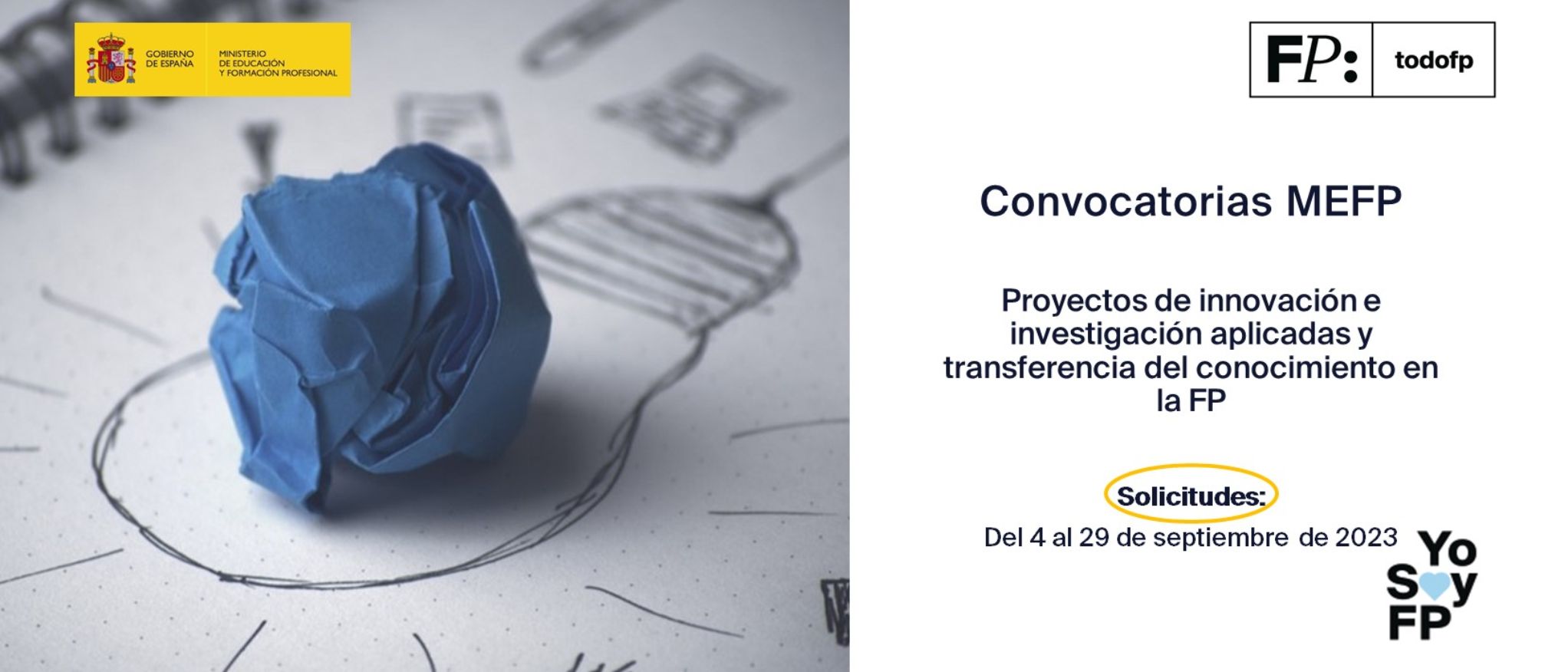 Ayudas destinadas a la realización de proyectos de innovación e investigación aplicadas y transferencia del conocimiento en la Formación Profesional